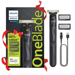 Philips Norelco OneBlade Hybrid Electric Trimmer & Shaver for Men (QI1864/85)