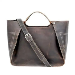 The Tannery Genuine Full Grain Leather Shoulder Tote Bag for Women , Elegant ladies Purse Satchel