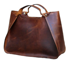 The Tannery Genuine Full Grain Leather Shoulder Tote Bag for Women , Elegant ladies Purse Satchel