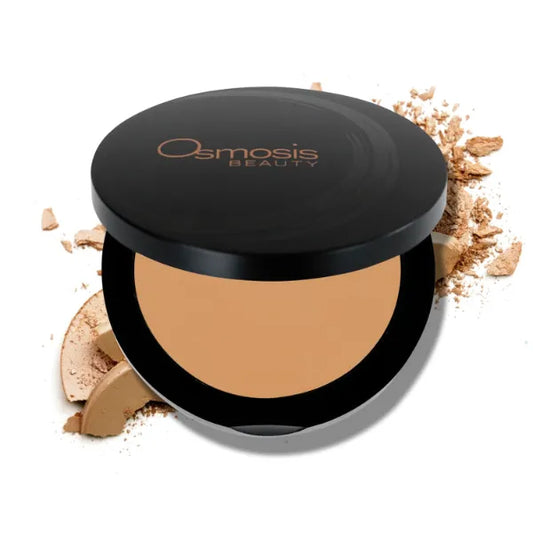 OSMOSIS Mineral Pressed Base Foundation, Lightweight Powder Makeup, Medium To Full Coverage, Matte Finish