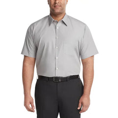 Van Heusen Men's Big & Tall Poplin Short Sleeve Dress Shirt