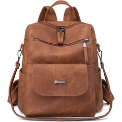 HONGLONG PU Leather Backpack Purse for Women Casual Handbag Ladies Shoulder Bags