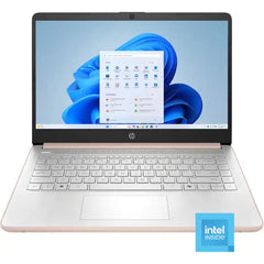 HP 14" Laptop - Intel N150 Processor | 4GB Memory, 128GB UFS - Pale Rose Gold