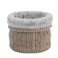 Holzlrgus Winter Scarf Neck Warmer Gaiter, Fleece Knit Windproof Cold Weather Tube Scarf for Men & Women