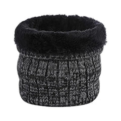 Holzlrgus Winter Scarf Neck Warmer Gaiter, Fleece Knit Windproof Cold Weather Tube Scarf for Men & Women