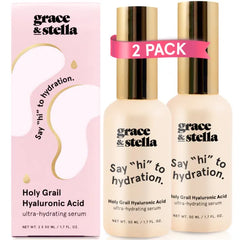 grace & stella Award Winning Hyaluronic Acid Serum Hydrating Hyaluronic Acid Serum for Face - Acido Hialuronico for Women - Remove Fine Lines, Wrinkles, Anti Aging - Vegan Skincare