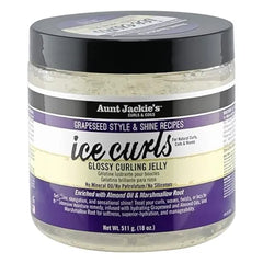 Aunt Jackie's Grapeseed Style and Shine Recipes Ice Curls Glossy Curling Jelly, Hydrates, Softens, Makes Waves
