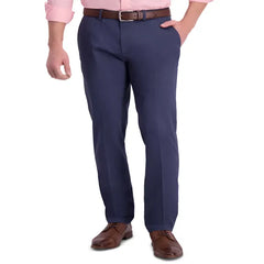 Haggar Men’s Iron Free Premium Khaki Slim-Fit Flat-Front Pant