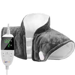 Keenstone 2.2lb Weighted Heating Pad 19.3" x 22.4" for Neck and Shoulders – Large Electric Heated Wrap for Pain Relief