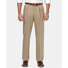 Haggar Men's Premium No Iron Khaki Classic Fit Pant