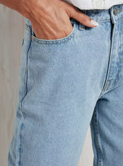 MAX FASHION Straight Fit Ankle Length Jeans-Blue