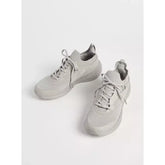 Textured | Lace-Up Sports Shoes - Gray