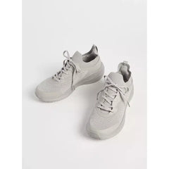 Textured | Lace-Up Sports Shoes - Gray