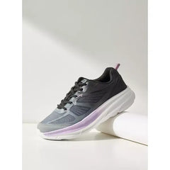 Mesh Textured Sneakers with Lace-Up Closure black