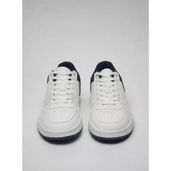 Perforated Lace-Up Sneakers - White