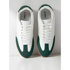 Colourblock | Shoes with Lace-Up Closure - Green
