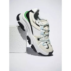 Panelled Lace-Up Sneakers Multicolour