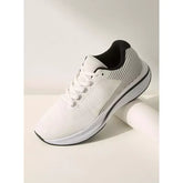 Textured | Sports Shoes with Lace-Up Closure - White