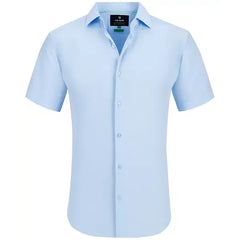 Tom Baine Men's Short Sleeve Button Down Dress Shirt