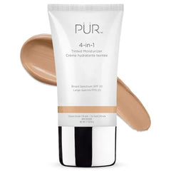 PUR Beauty 4-in-1 Tinted Moisturizer with SPF 20 - Hydrating Skin Tint Face Moisturizer, Primer & Foundation with Shea Butter, Aloe Vera & Vitamin B3 - Vegan Friendly, Paraben Free