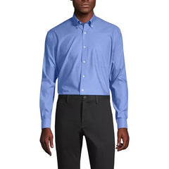 Lands' End Big & Tall Traditional Fit Solid No Iron Dress Shirt