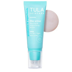 TULA Skin Care Face Filter Blurring and Moisturizing Primer - Evens the Appearance of Skin Tone & Redness, Hydrates & Improves Makeup Wear