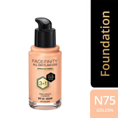 Max Factor Facefinity All Day Flawless Liquid Foundation 3In1 - 075 Golden 30Ml