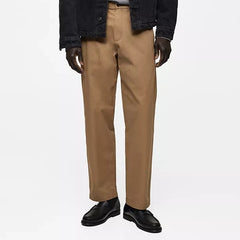 MANGO Men's Regular-Fit Cotton Trousers