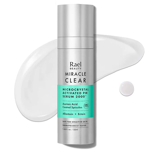 Rael Face Exfoliator, Miracle Clear – Exfoliating Serum with 15% AHA/BHA/PHA Complex and Hyaluronic Acid, Hydration, Korean Skin Care