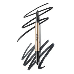 ICONIC LONDON Smokey Eye Duo Eyeliner | Creamy, Easy to Blend 2-in-1 Eyeliner Crayon, Water Resistant, Cruelty Free, Vegan Makeup, 0.027 oz