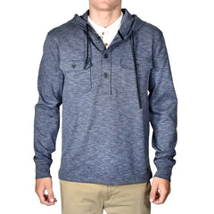 Vintage 1946 Men's Slub Knit Solid Drawstring Hoodie Sweater
