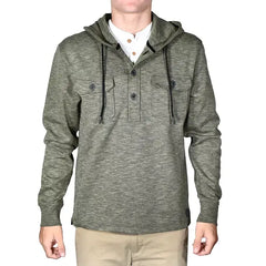 Vintage 1946 Men's Slub Knit Solid Drawstring Hoodie Sweater