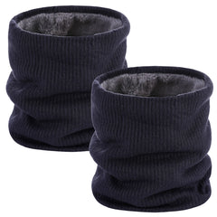 ZDWQFA 2-Pack Fleece Neck Gaiter - Winter Face Mask for Men & Women, Windproof Ski Scarf