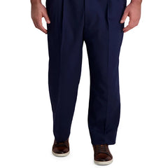 Haggar Big & Tall Cool Right Performance Flex Classic Fit Pleated Pant