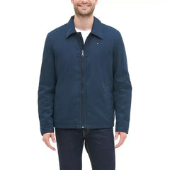Men's Classic Front-Zip Filled Micro-Twill Jacket