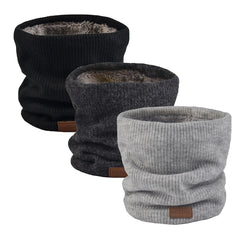 NovForth 3-Pack Winter Neck Warmer & Ski Gaiter Scarf for Men & Women, Fleece Lined Double Layer Face Mask