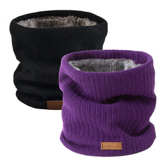 NovForth 2-Pack Winter Neck Warmer & Ski Gaiter Scarf for Men & Women, Fleece Lined Double Layer Face Mask