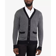 X-Ray Men's Herringbone Cardigan Sweater