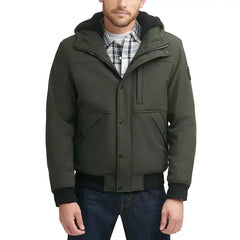 Men's Soft Shell Sherpa Lined Hooded Jacket