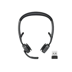 Shokz OpenMeet 2 UC – Open-Ear Wireless Bone Conduction Headset with AI Noise-Cancelling Mic, USB-A Adapter