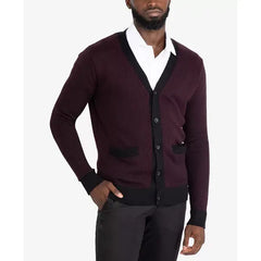 X-Ray Men's Herringbone Cardigan Sweater