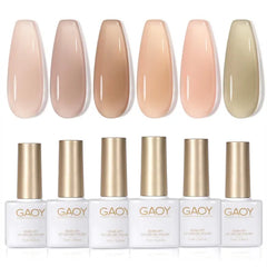 GAOY 6-Color Soak-Off UV Gel Nail Polish Sets
