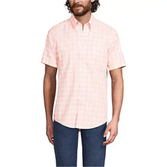 Lands' End Men's Tall Short Sleeve No Iron Twill Shirt