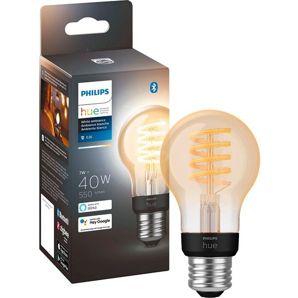 Philips Hue A19/E26 White Ambiance 40W Bluetooth Smart LED Bulb (563577)