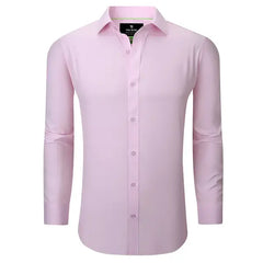 Tom Baine Men Slim Fit Four Way Stretch Solid Dress Shirt