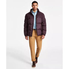 Men's Mixed-Media Puffer Jacket