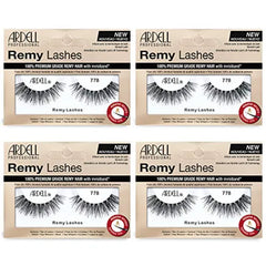 Ardell Remy Lashes – Remy Hair False Eyelashes with Invisiband, Soft & Lightweight Strip Lashes, 4 Pack