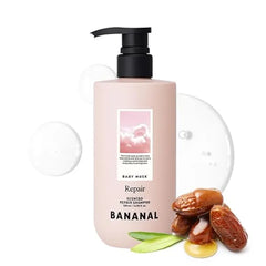 BANANAL Korean Hair Repair Shampoo Strengthens & Revitalizes Damaged, Hydrolyzed Proteins, Ceramide & Jojoba Oil Hypoallergenic, pH Balanced