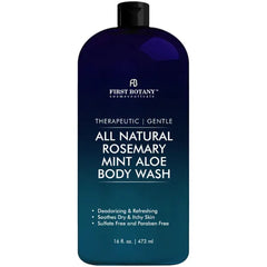 First Botany All Natural Body Wash - Fights Body Odor, Athlete's Foot, Jock Itch, Nail Issues, Dandruff, Acne, Eczema, Shower Gel for Women & Men, Skin Cleanser - 16 Fl Oz
