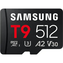 Samsung microSDXC T9 512GB Memory Card, Read/Write Speeds Up to 200/130 MB/s